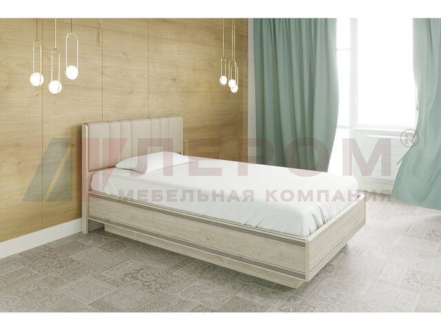 Кровать с мягким изголовьем КР-1012 1400х2000 Гикори Джексон светлый