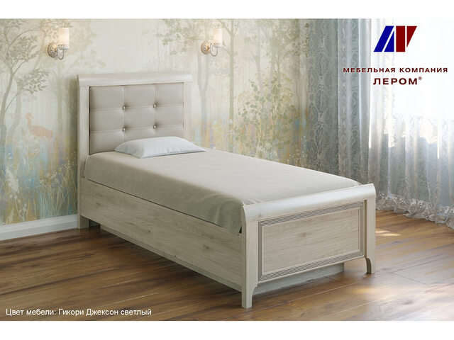 Кровать с мягким изголовьем КР-1035 900х1900 Гикори Джексон светлый