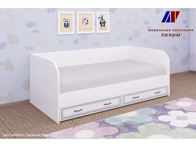 Кровать КР-1042 900х1900 Снежный Ясень